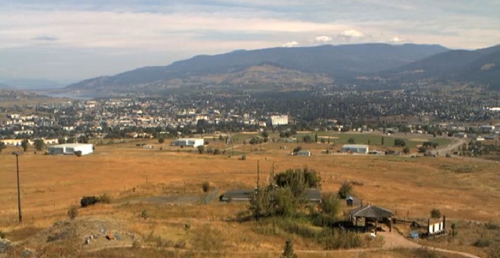 The view from Global Okanagan's Vernon weather camera on Sunday morning, when the air quality health index was sitting at low risk. Air quality is expected to deteriorate to moderate health risk in Vernon later in the day on Sunday. 