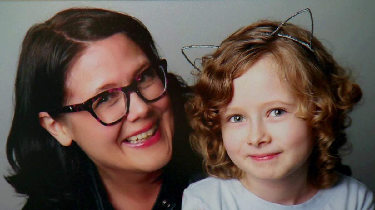 Sage’s custom wig was to be a match for her naturally curly dirty-blond hair.