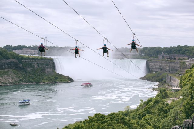 Zip Line adventure parks, such as this one in Niagara Falls, have become increasingly popular in recent years. 