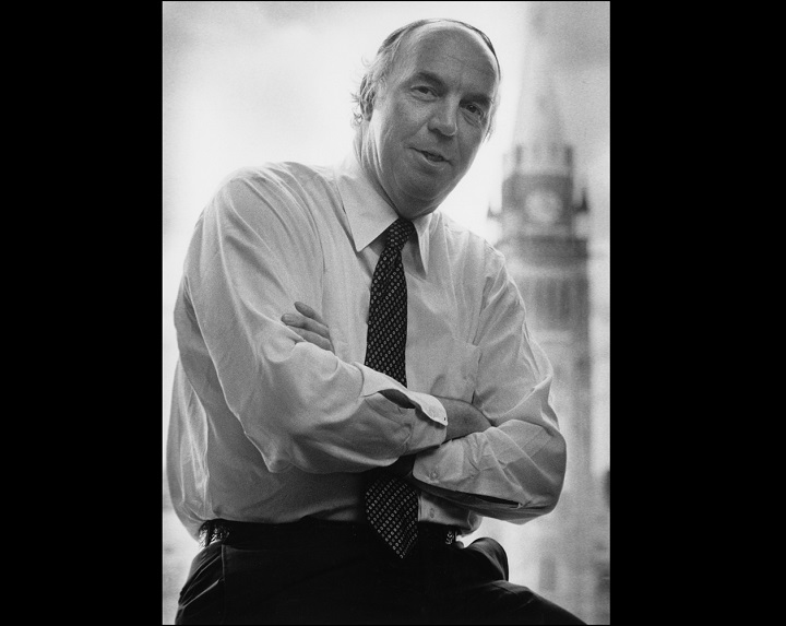 Chairman of the Royal Commission on the Economy Donald MacDonald in the commissions headquarters in Ottawa, Ont., Aug. 15, 1983.