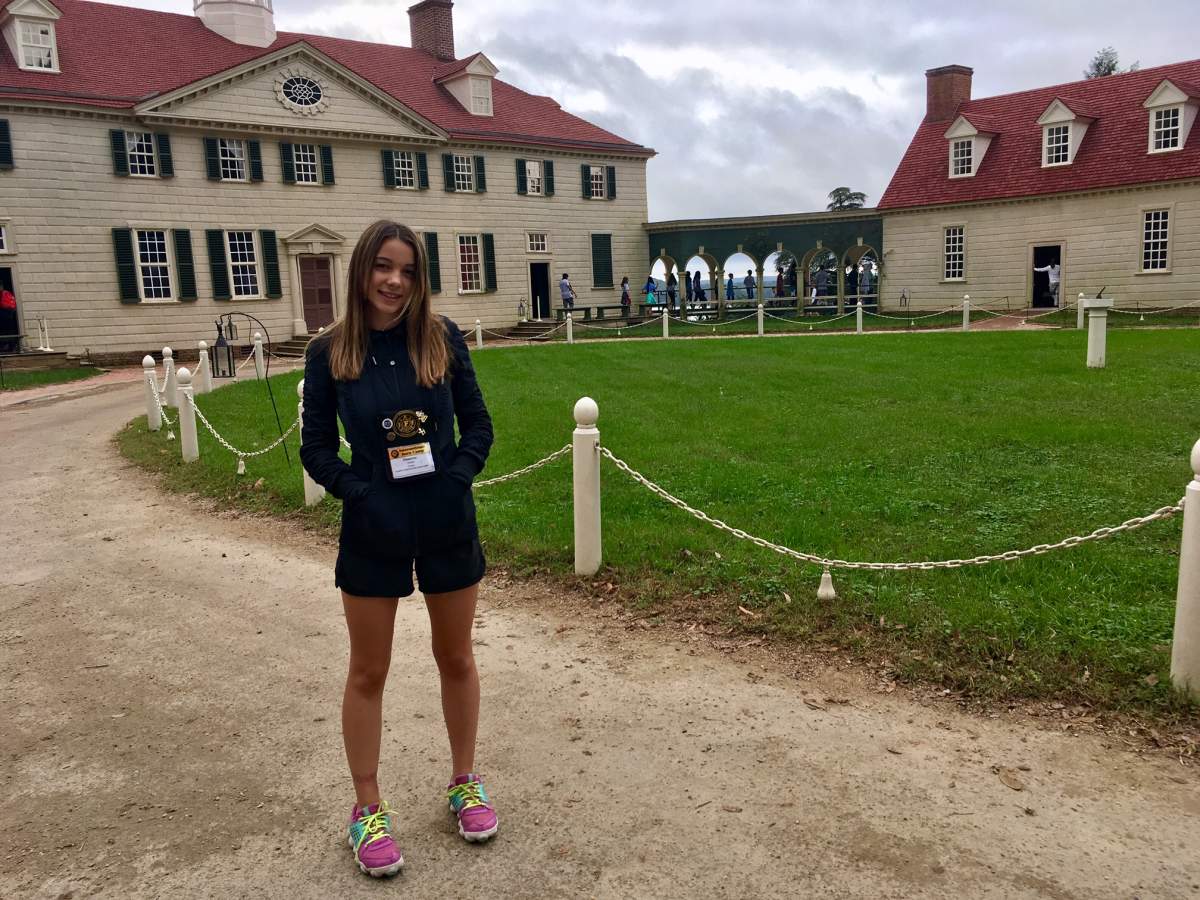 Deeanna Cowan at George Washington’s Mount Vernon during the International Burn Camp.