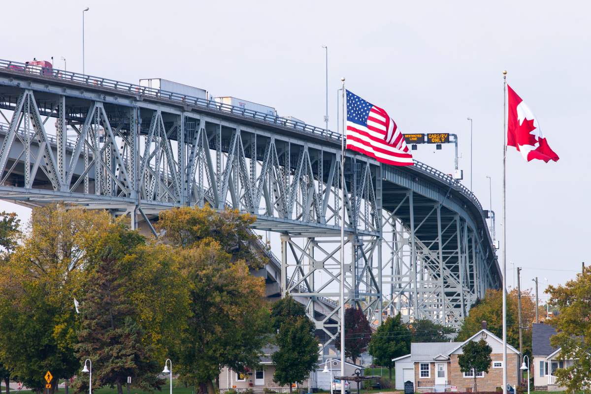 The Bluewater Bridge, Sarnia, Ont, Oct. 18, 2016. 