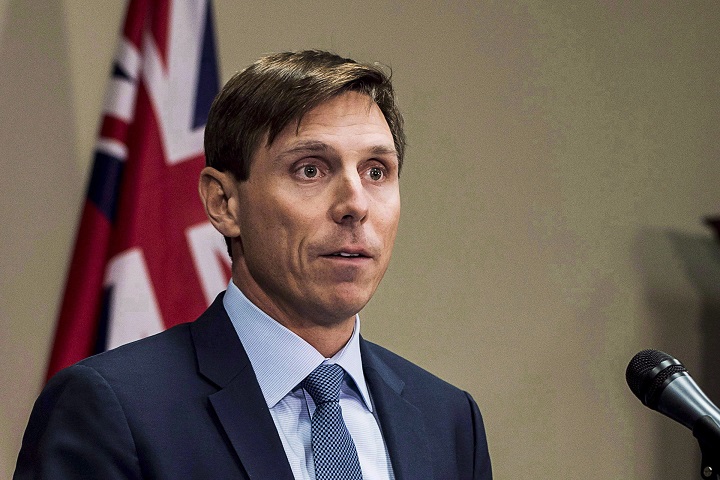 Former Ontario Progressive Conservative Leader Patrick Brown speaks at a press conference at Queen's Park in Toronto on January 24, 2018. 