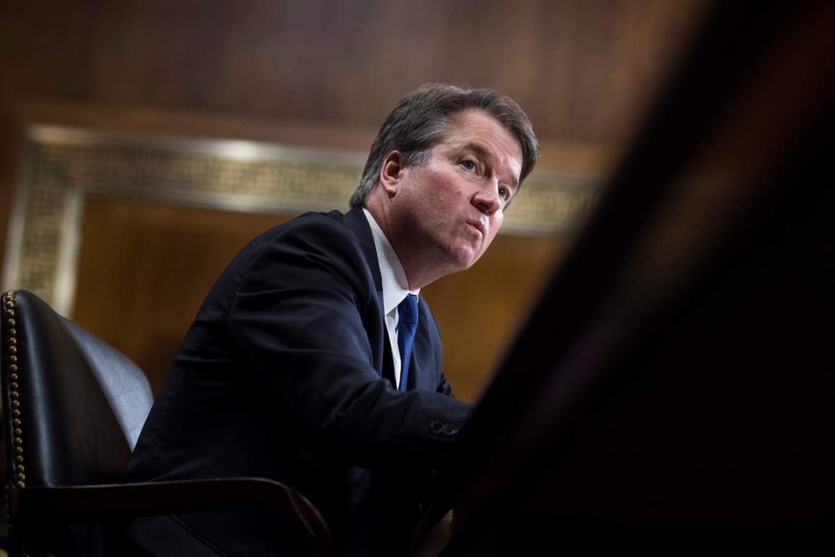 Judge Brett Kavanaugh testifies during the Senate Judiciary Committee hearing on the nomination of Brett Kavanaugh to be an associate justice of the Supreme Court of the United States, on Capitol Hill in Washington, DC, USA, 27 September 2018.