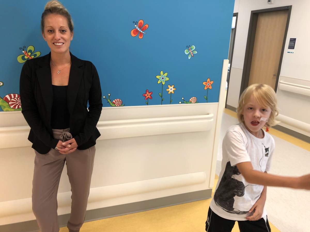Sophie Laferriere poses with her son Nolan, 9, in an undated handout photo in Montreal. Nolan has a rare genetic disease called cystinosis, which is particularly prevalent among French Canadians, and a new form of stem cell therapy developed by Dr. Paul Goodyer at the McGill University Health Centre, could change his life. 