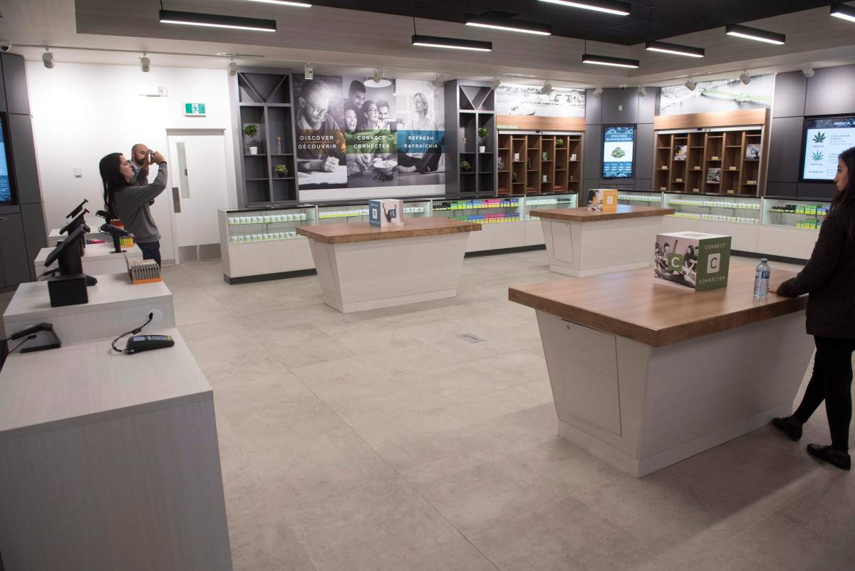 The interior of a Cannabis NB retail store is shown in Fredericton, N.B., on Tuesday, October 16, 2018.