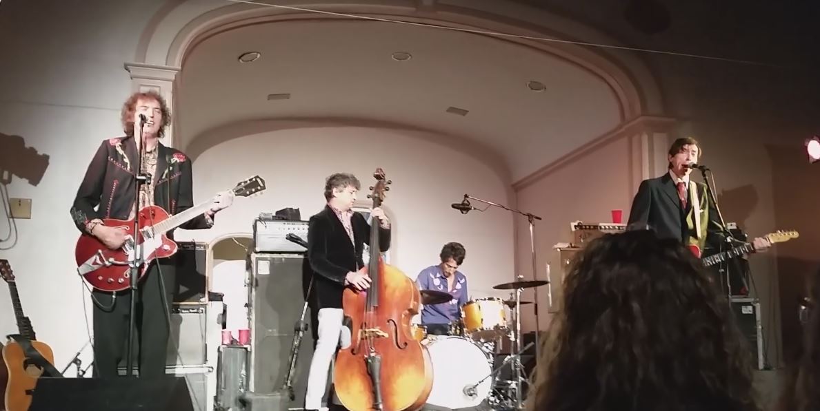 The lead singer for one of Toronto's best-known
rock bands was nearly hit by a falling light cover during a Nova
Scotia gig.