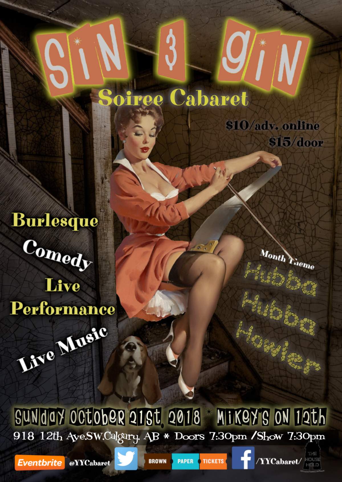 Sin & Gin Soiree Cabaret – Hubba, Hubba Howler! - image