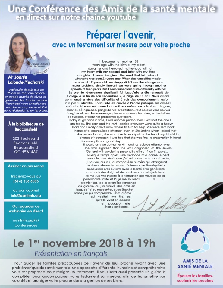 Preparing for the future: a will to protect your loved one’s assets (French Presentation) - image