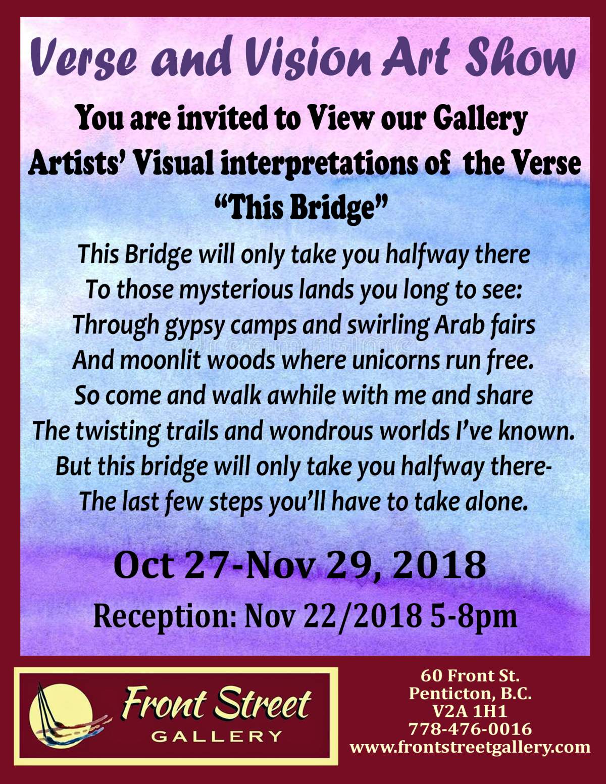 “Verse and Vision” Art Show - image
