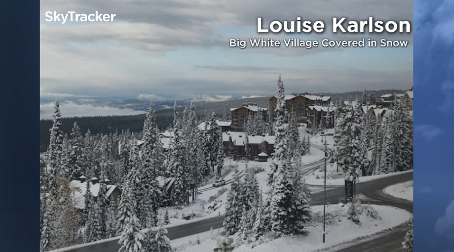 A winter wonderland of fresh snow fell at Big White to wrap up Thanksgiving weekend.