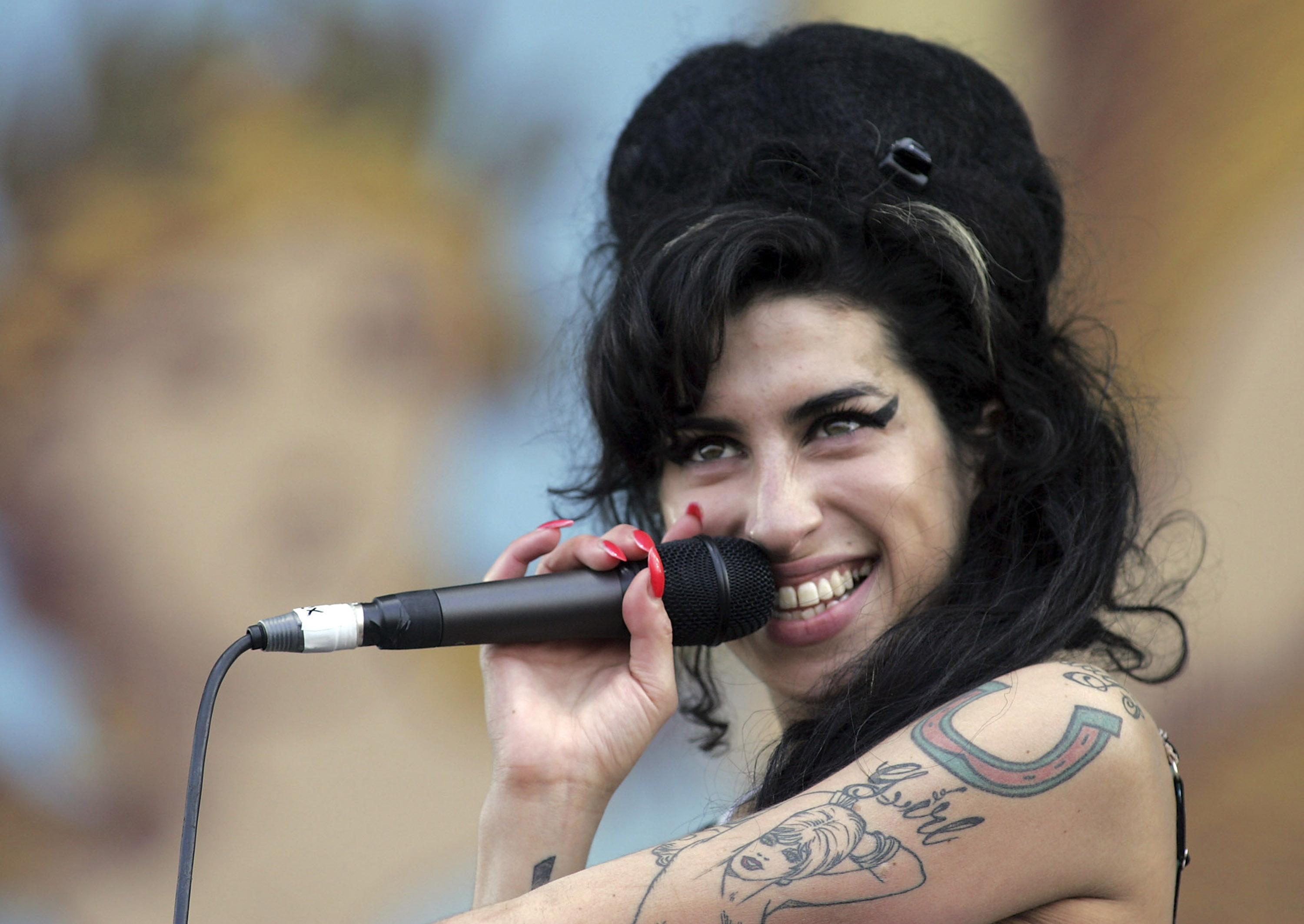  Amy Winehouse beim Isle of Wight Festival in Newport am 9. Juni 2007.