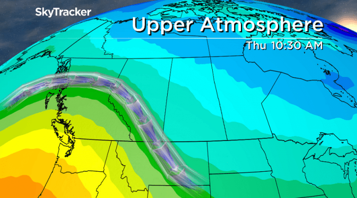 An upper trough will stick around the region into the end of the week, keeping conditions slightly cooler.