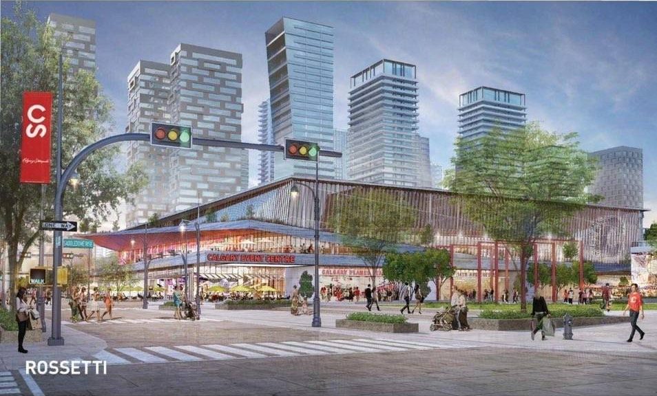 A conceptual design of a potential new arena in Calgary.