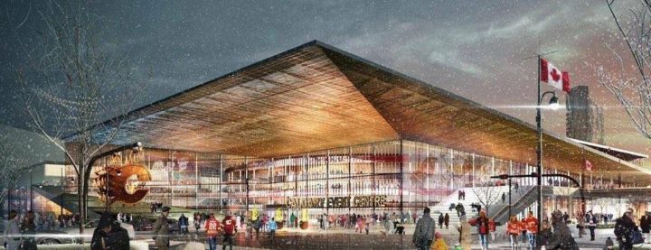 A conceptual design of a potential new arena  in Calgary. 