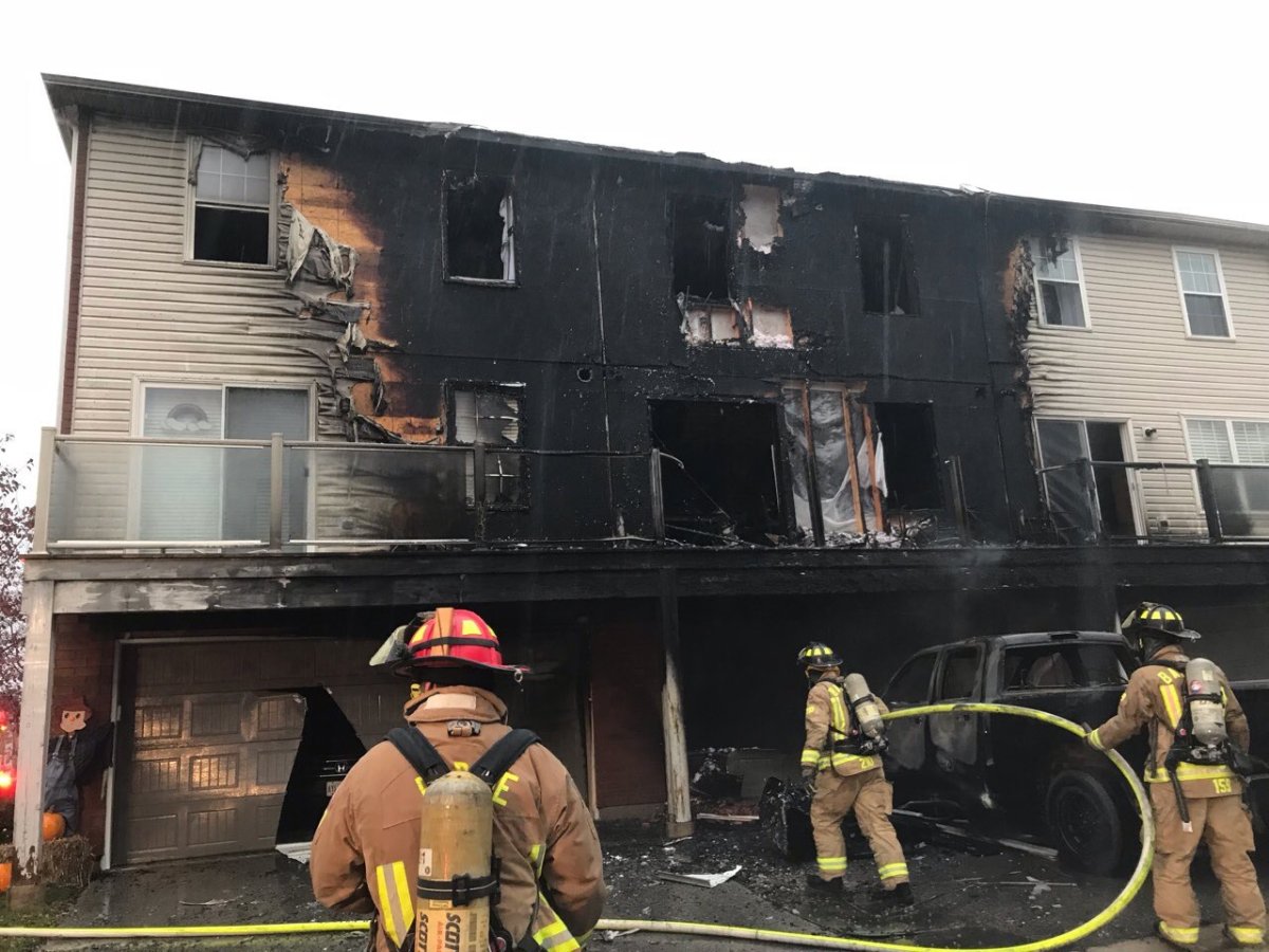 Barrie Fire crews were called to a home on Coughlin Drive early Wednesday morning after receiving a report that a townhouse was on fire.