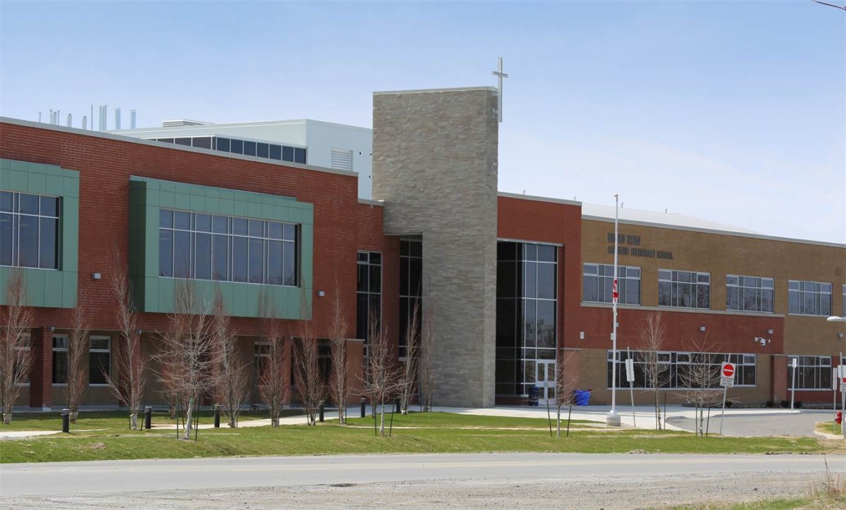 A 53-year-old teacher at Bishop Ryan Catholic Secondary School in Hamilton is facing multiple sexual assault charges stemming from an investigation that began in September.
