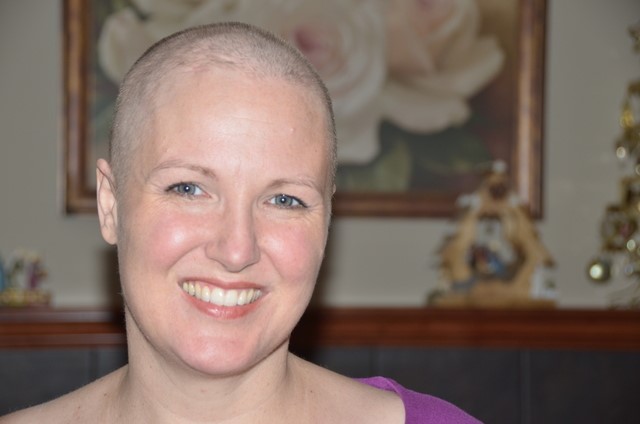 Laura McNeill during her breast cancer fight.