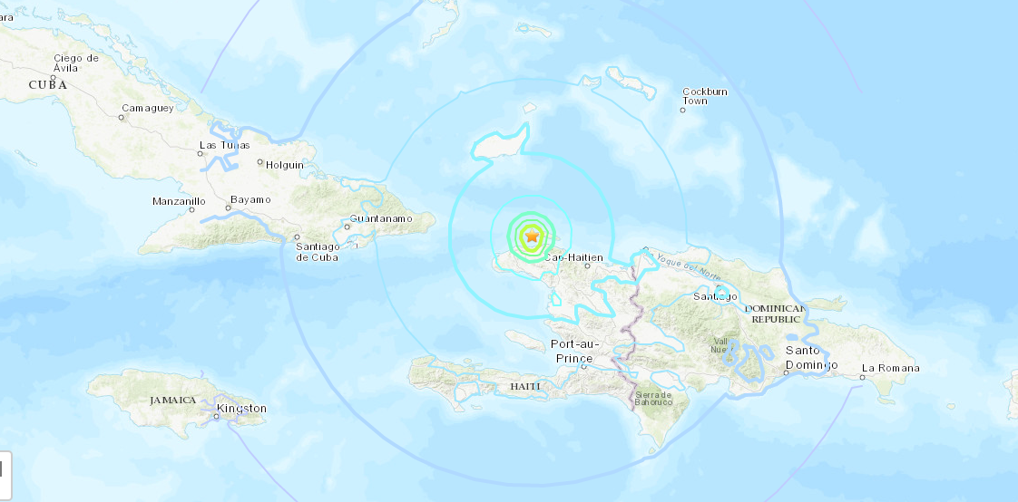 A magnitude 5.9 earthquake has struck northern Haiti on Saturday October 6, 2018.