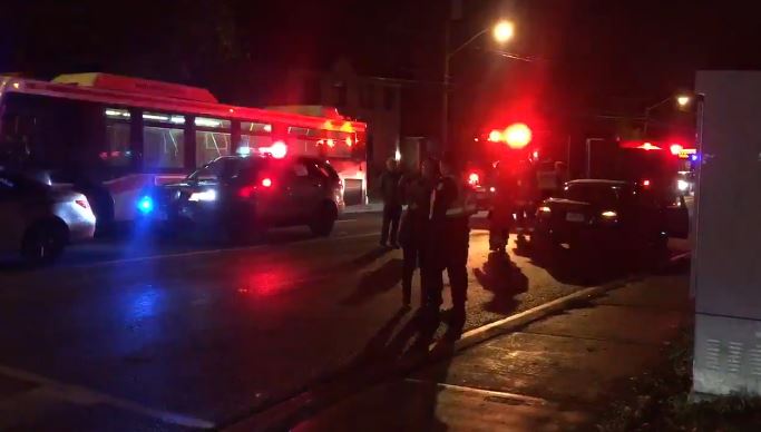 A child has been taken to hospital after being struck by a vehicle Wednesday evening.