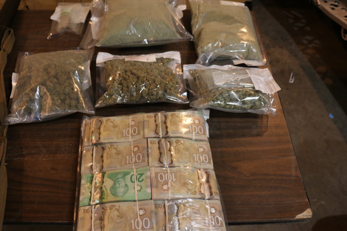 Flin Flon RCMP seized drugs, firearms and cash.