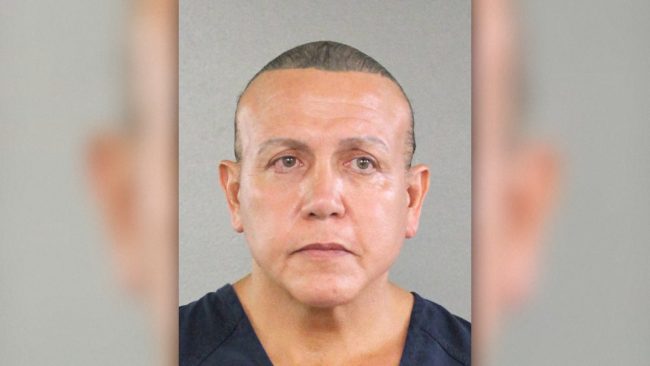 Undated mug shot of pipe bombing suspect Cesar Sayoc.