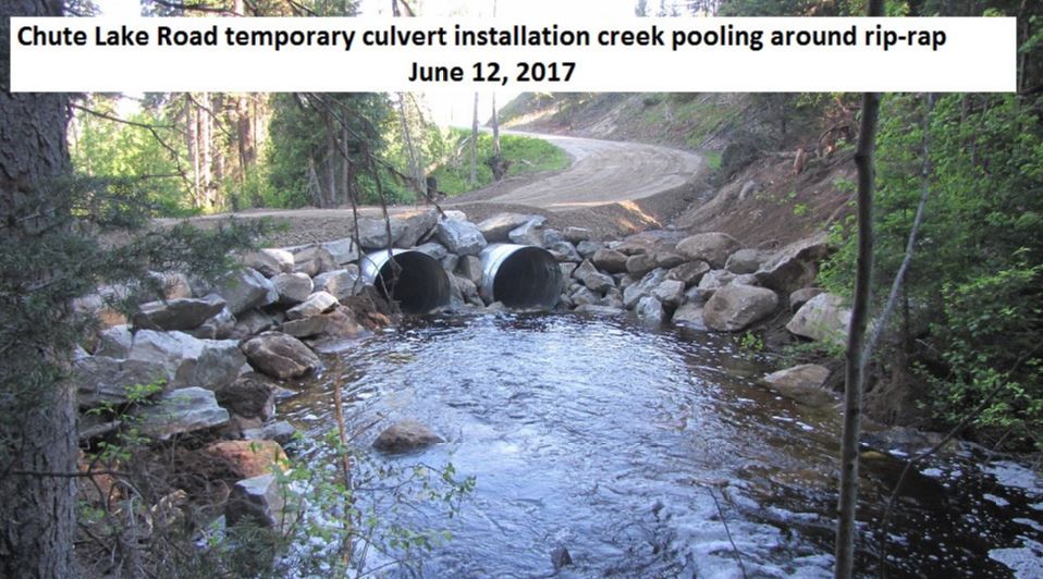 A temporary culvert under Chute Lake Road south of Kelowna is about to get a permanent fix. 