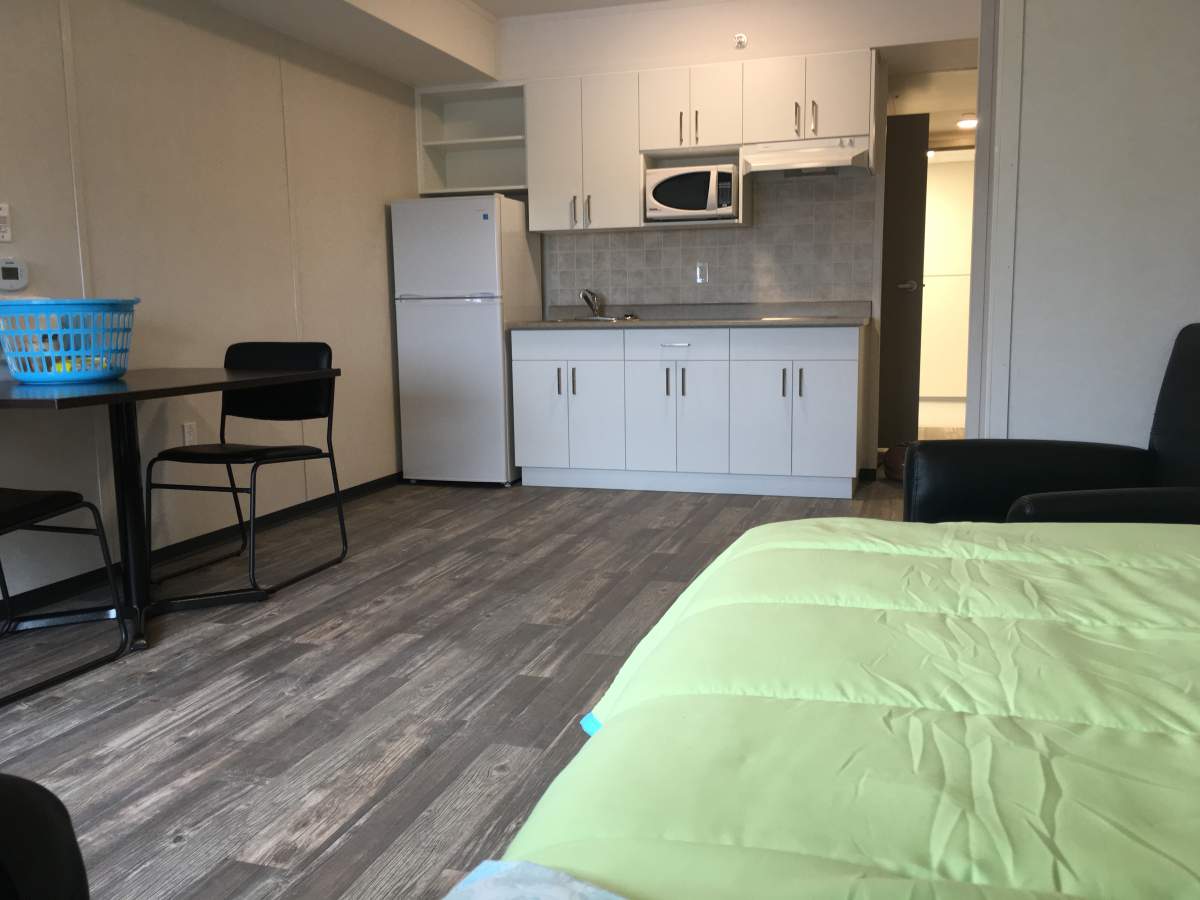 The units at Hearthstone are between 300 and 350 square feet.