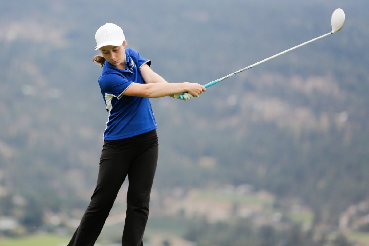 First-year golfer Samantha Copeland of UBC Okanagan has been named PacWest's Player of the Year. 