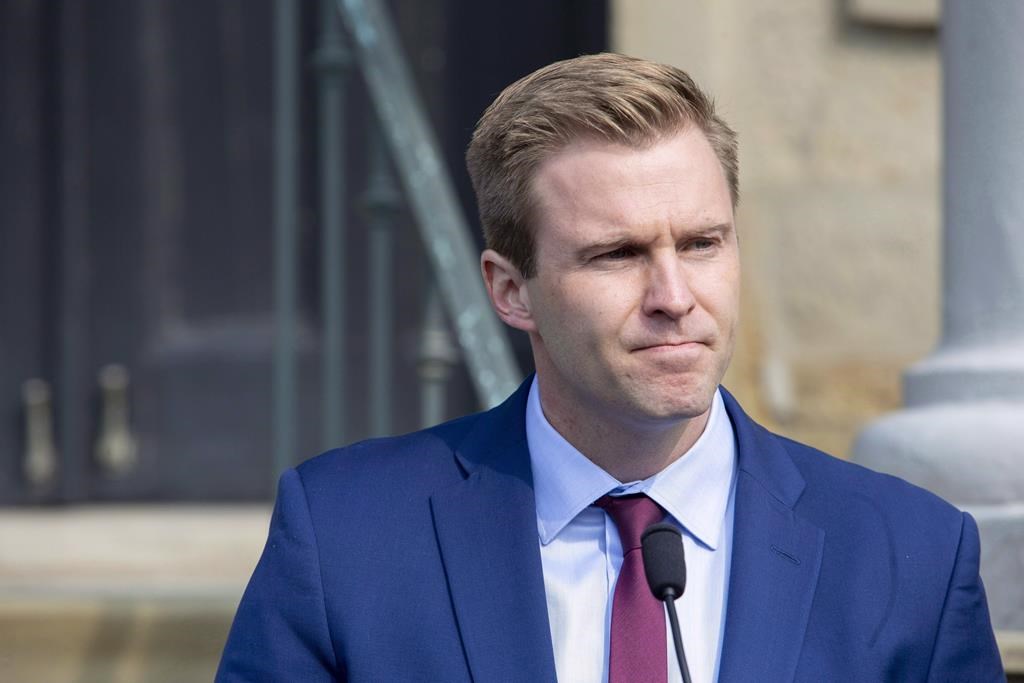New Brunswick Liberal Leader Brian Gallant addresses the media after meeting with Lieutenant Governor of New Brunswick Jocelyne Roy-Vienneau, in Fredericton on Tuesday, Sept. 25, 2018.