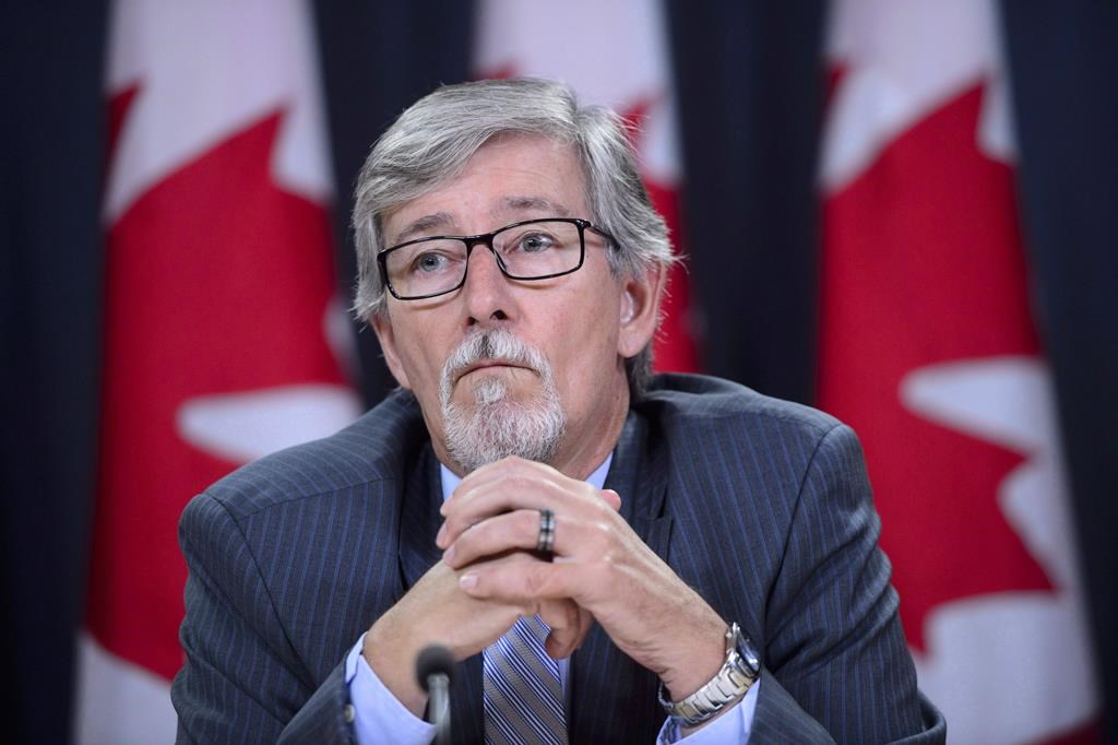 Privacy Commissioner Daniel Therrien holds a news conference to discuss his annual report in Ottawa on Thursday, Sept. 27, 2018. THE CANADIAN PRESS/Sean Kilpatrick.