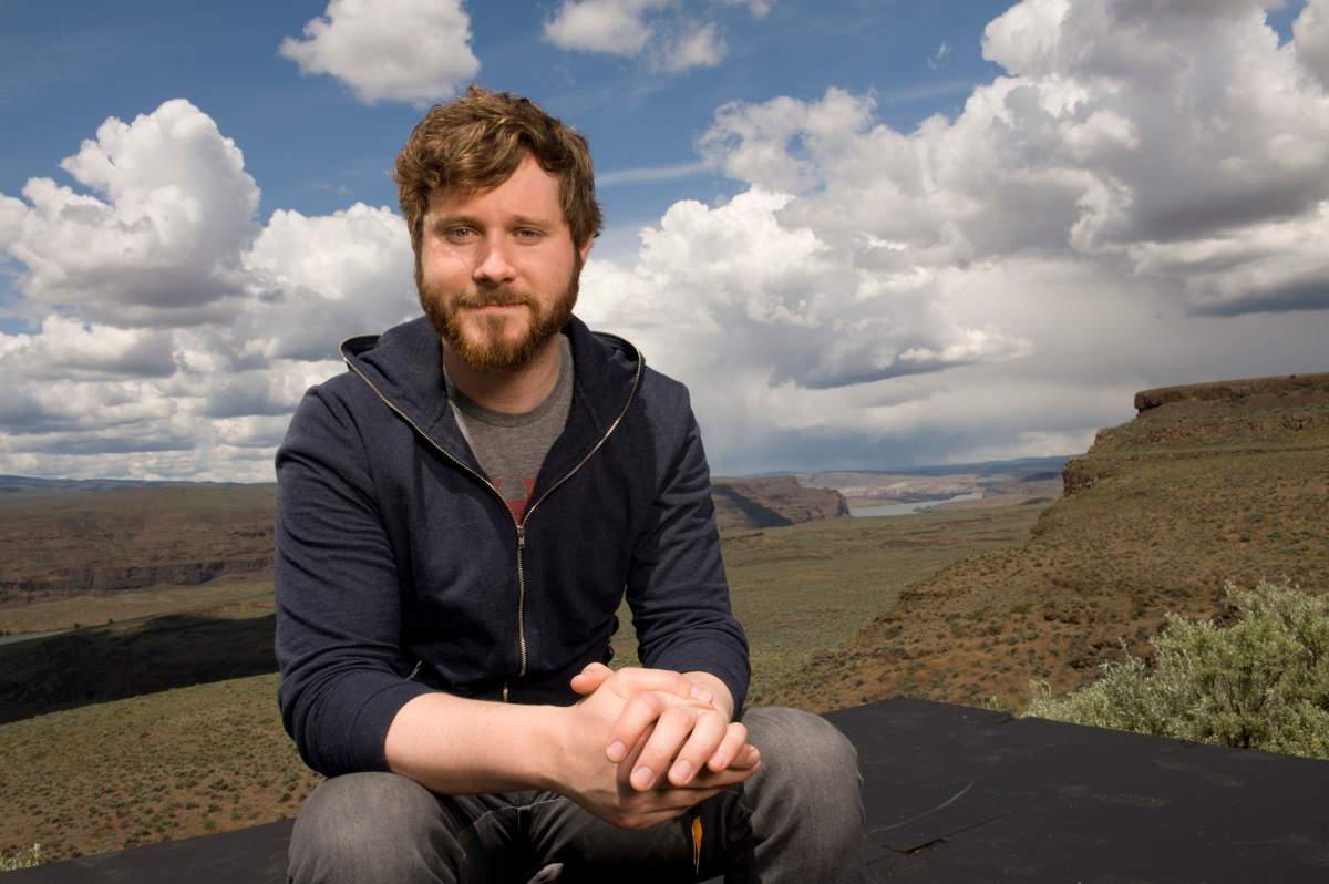 Dan Mangan poses for portraits at the Sasquatch! Music Festival at the Gorge Amphitheater on May 28, 2011 in George, Wash.