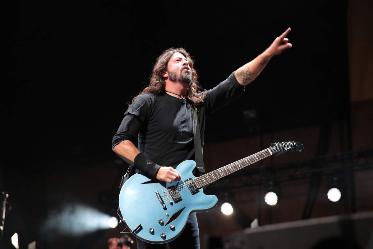 Dave Grohl of ‘Foo Fighters’ performs on stage during Cal Jam ’18 at Glen Helen Regional Park on Oct. 06, 2018 in San Bernardino, Calif.