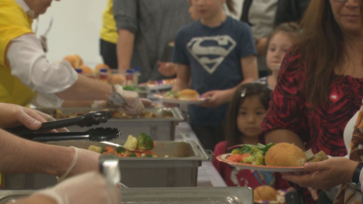 Edmonton's Kids on Track Association hosted a Thanksgiving dinner Saturday evening.