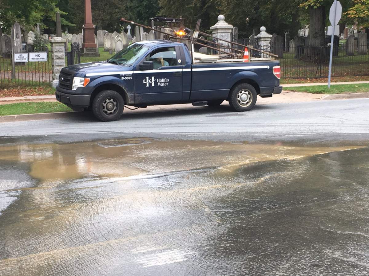Halifax Water is repairing a broken water main at the intersection of Summer St. and Sackville St. 