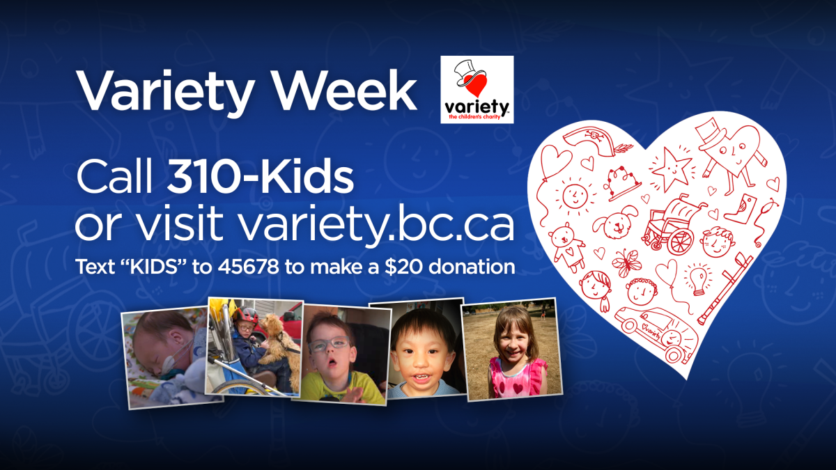 Give your support to Variety Week to help kids around B.C.