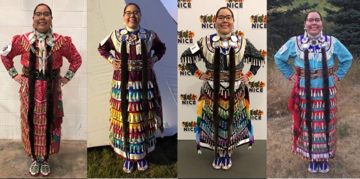 Some of the dresses that were stolen from Kalli Eagle Speaker while she was visiting Saskatoon.