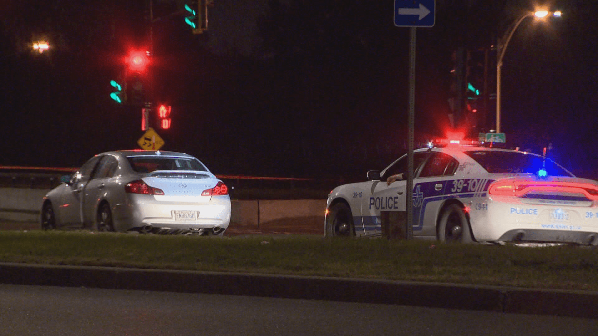 Montreal police apprehended four young men after a failed drive-by shooting. 10 October 2018.