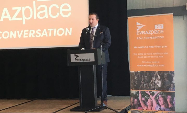 Evraz Place is asking the public for feedback on what they'd like to see as part of its long-term strategic plan over the next 10 to 15 years. 