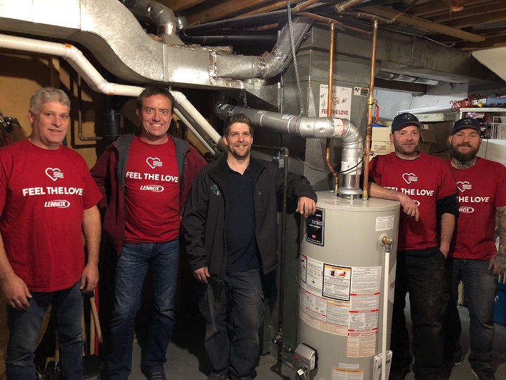 Furnace Family is replacing a decades-old furnace for a mother and son in need as part of a the Feel The Love program.