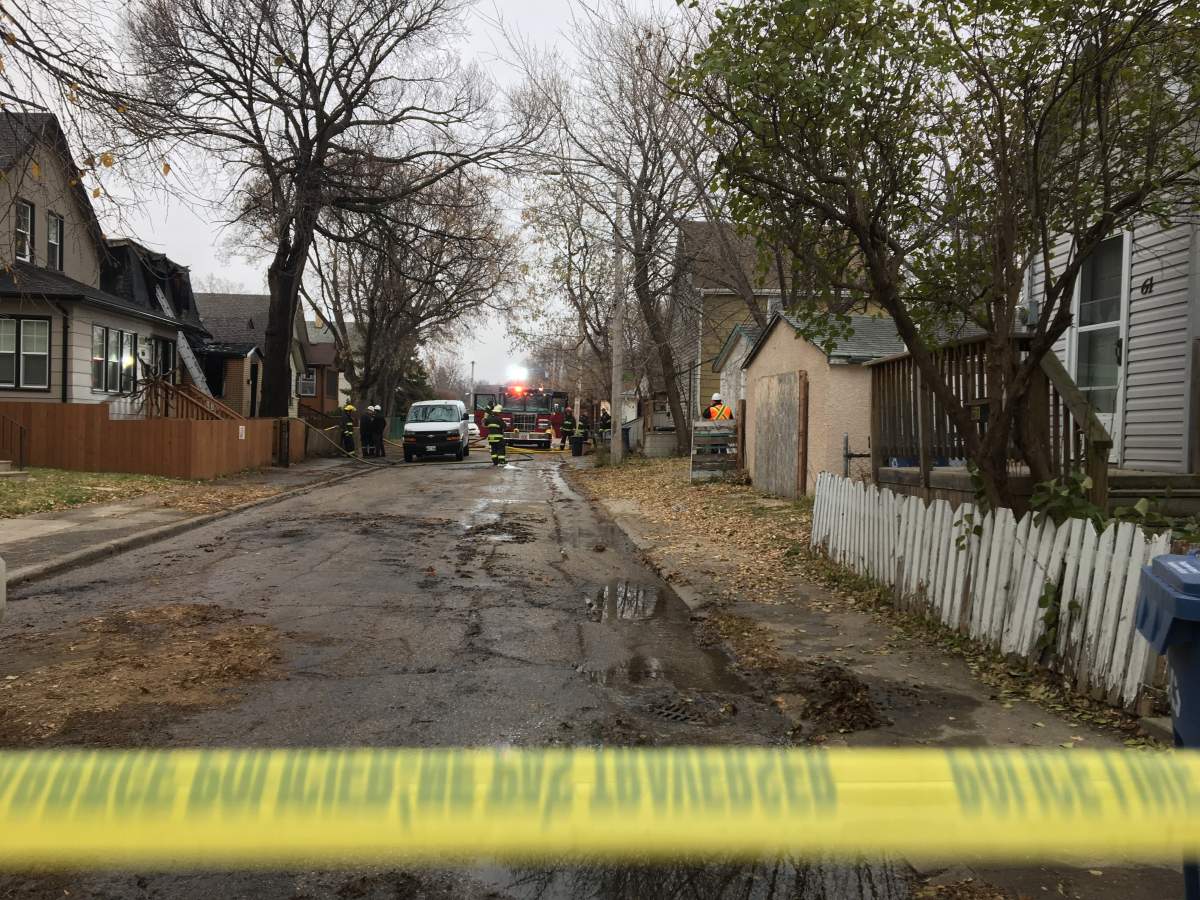 A house fire in Point Douglas area early Friday morning.