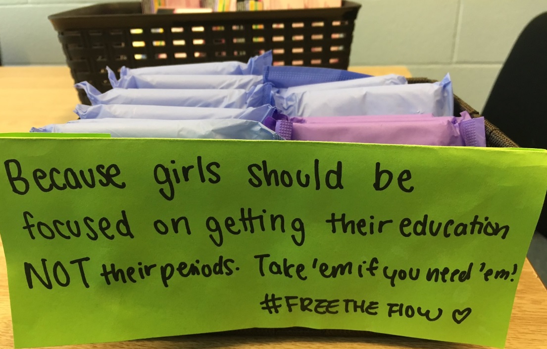 Free pads and tampons are now available in all-gender bathrooms at London's public high schools. 