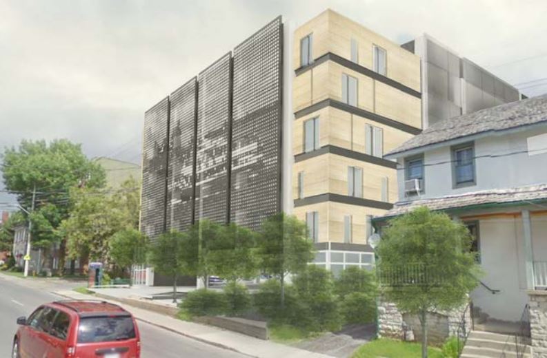 A feasibility study concludes a 6-level, 350-space parking garage could be built on a city-owned lot at 169 Queen Street.