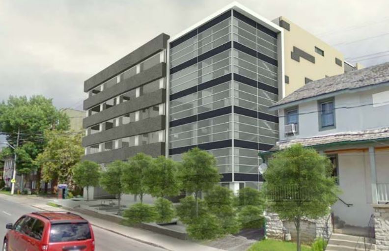 This is another architectural design for the proposed Queen St. parking garage.