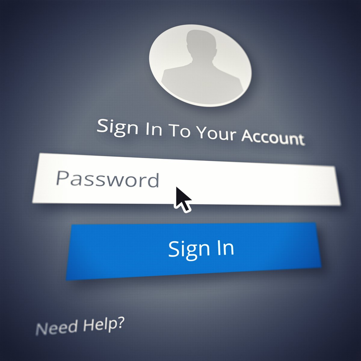 Computer generated image of the login page of a website -.