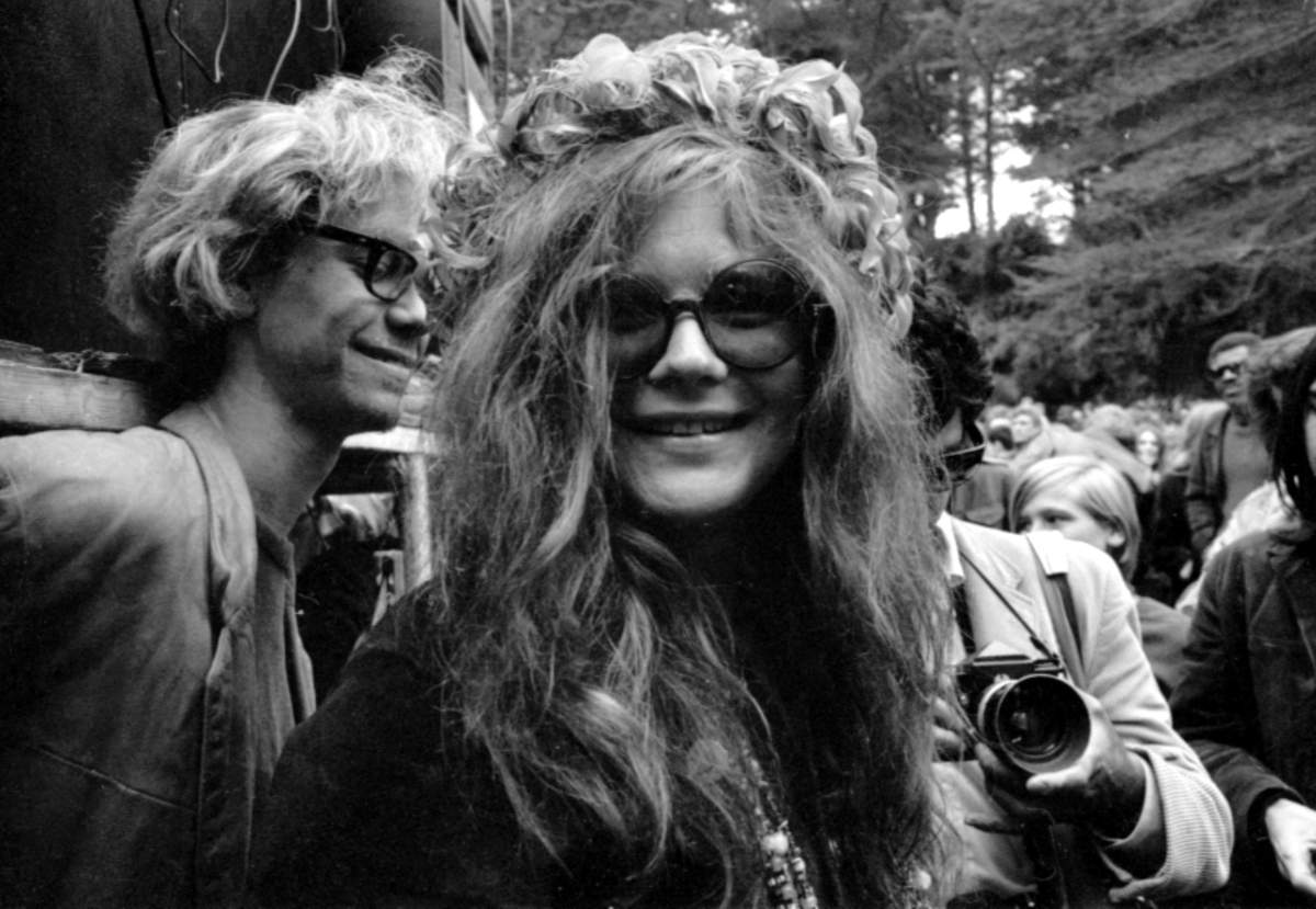 Janis Joplin and Big Brother & The Holding Company perform at the New Year’s Wail in Golden Gate Park on January 1, 1967 in San Francisco, Calif.