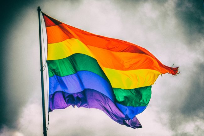 A pride flag in Toronto’s Gay Village.