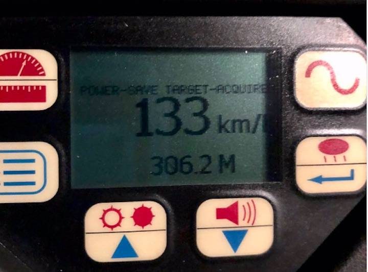 Officers allege a 21-year-old man drove 133 km/h in a 50 km/h zone in Brampton Saturday evening.