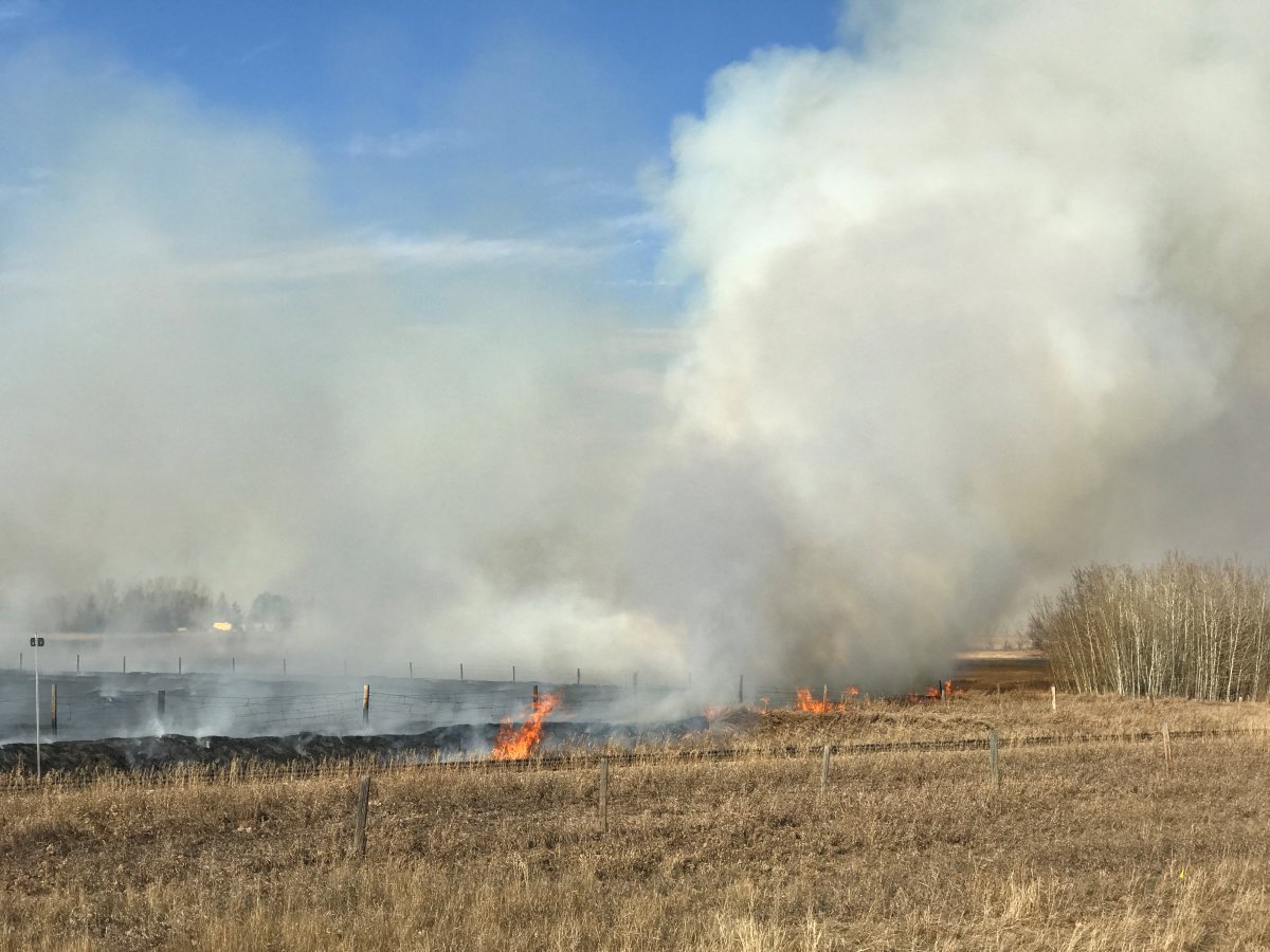 Grass fire east of Calgary caused by train: fire official - Calgary ...