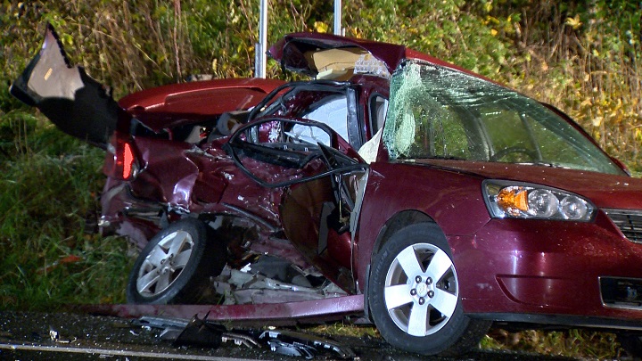 Another image of the crash scene near Guelph, Ont. Saturday.